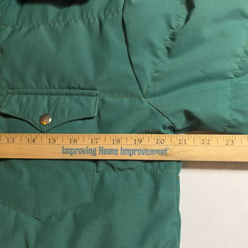 Vintage 70s 80s The North Face Quilted Puffer Green Jacket Brown Label Men's M